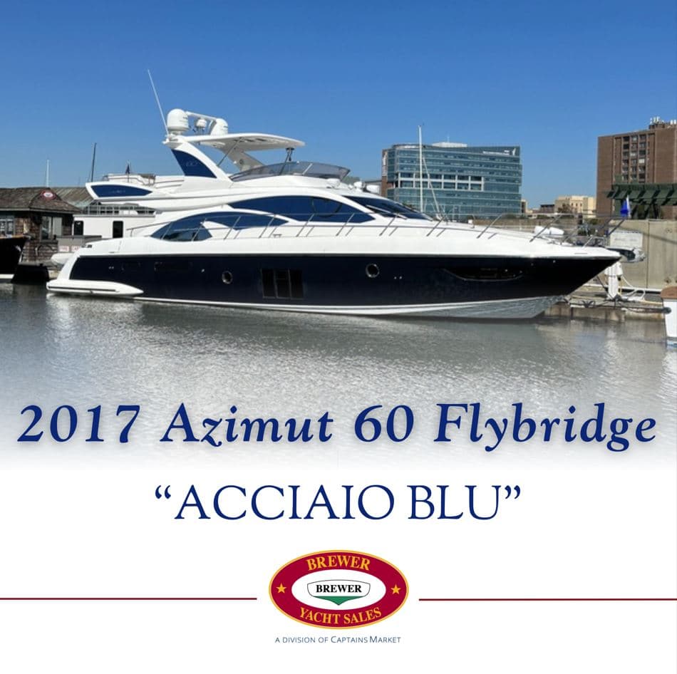 AVAILABLE FOR VIEWING DURING PBIBS: 2017 AZIMUT 60 FLYBRIDGE “ACCIAIO BLU”