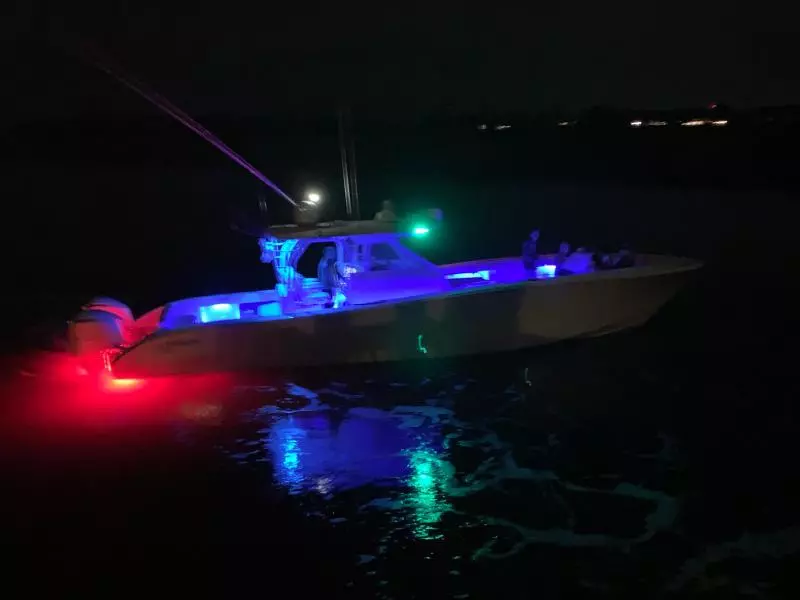 2013 Yellowfin 42 - night-running