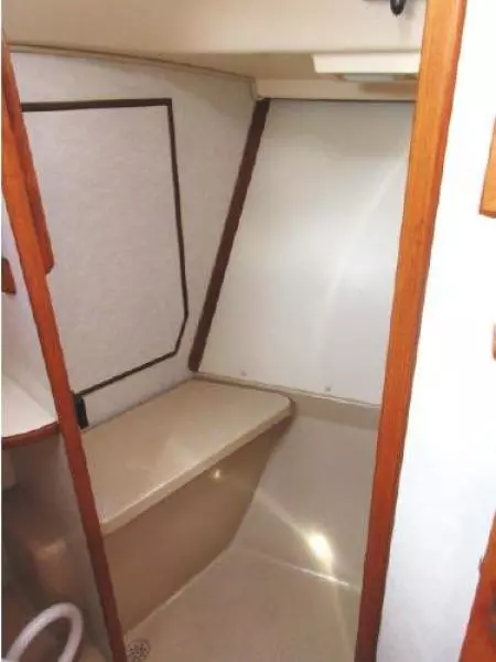 Shower seat & Bow Thruster access
