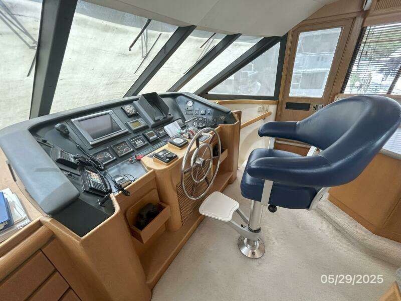 58' West Bay pilothouse helm2