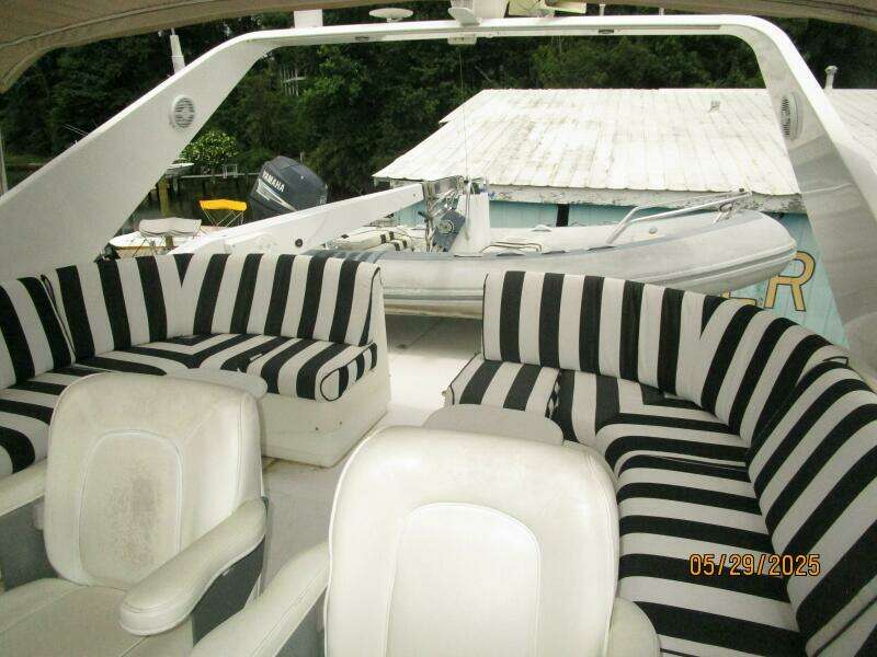 58' West Bay flybridge aft
