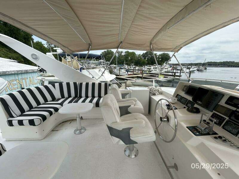 58' West Bay flybridge port