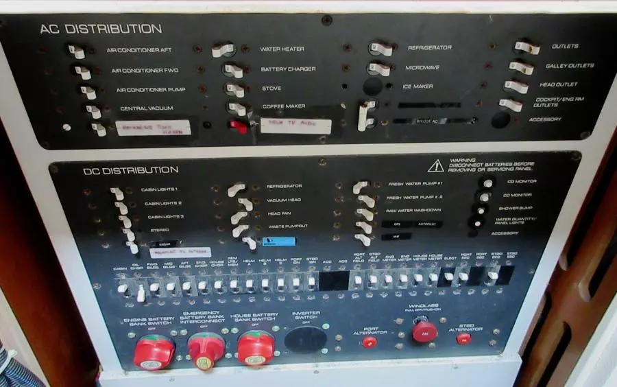 Electrical panels (access via steps treads)