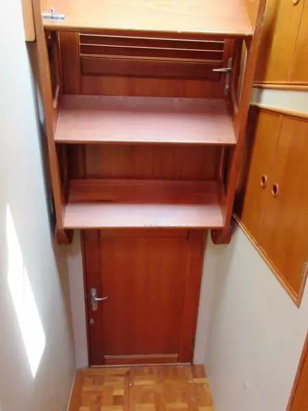 Fore Cabin Engine Room entrance under steps