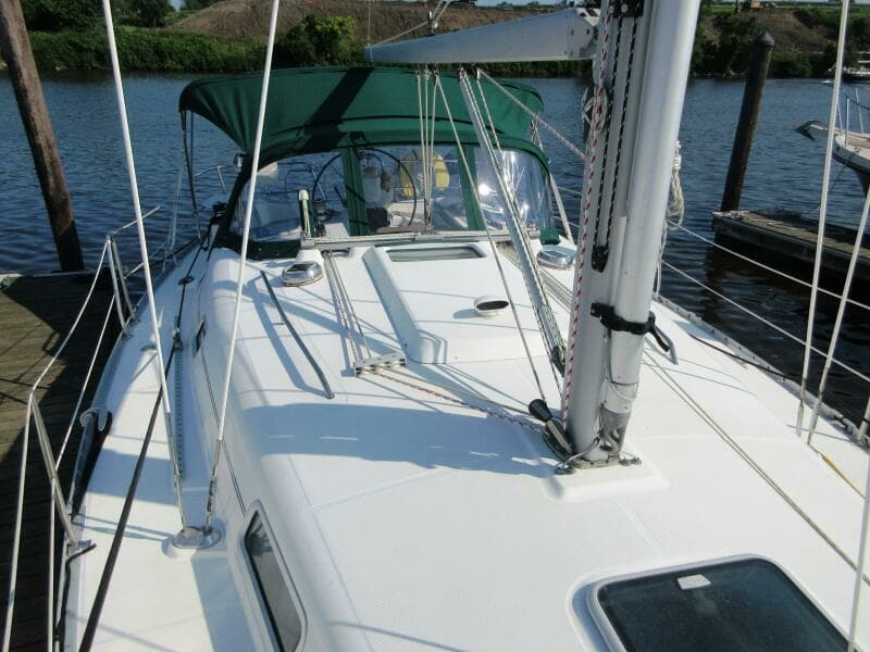 Amidships aft, starboard side