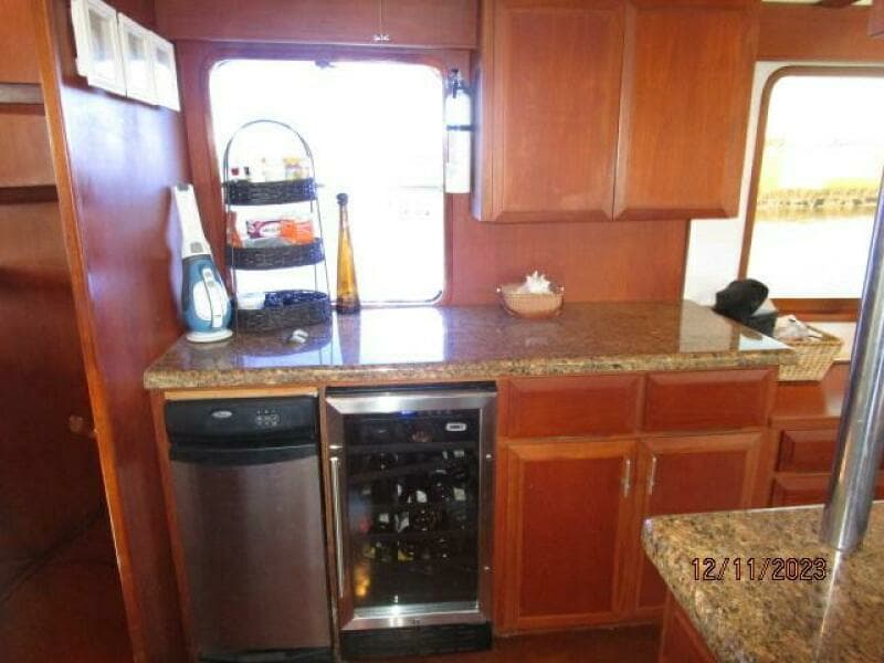 72' DeFever galley starboard