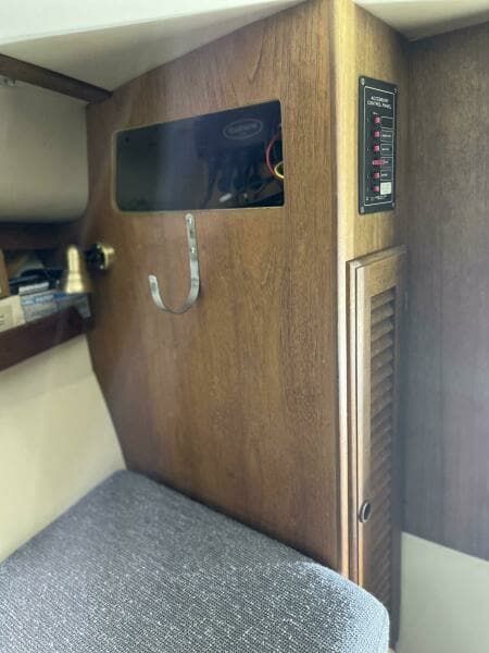 Starboard hanging locker in aft cabin