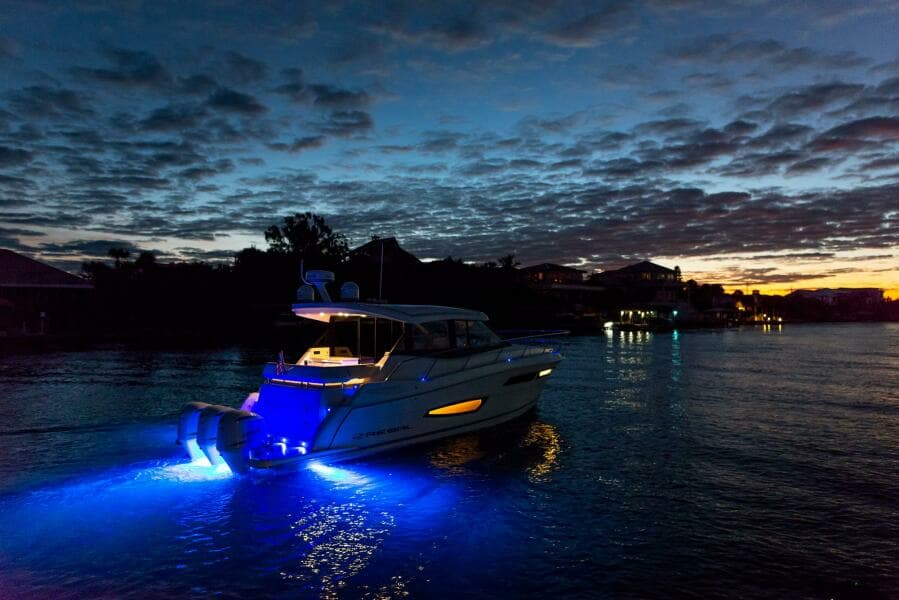 Blue underwater lights