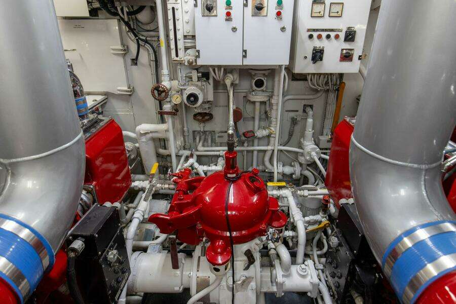 1989 116' Feadship Boss -Engine Room 