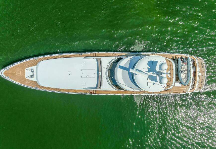 1989 116' Feadship - Boss - Aerial Profile