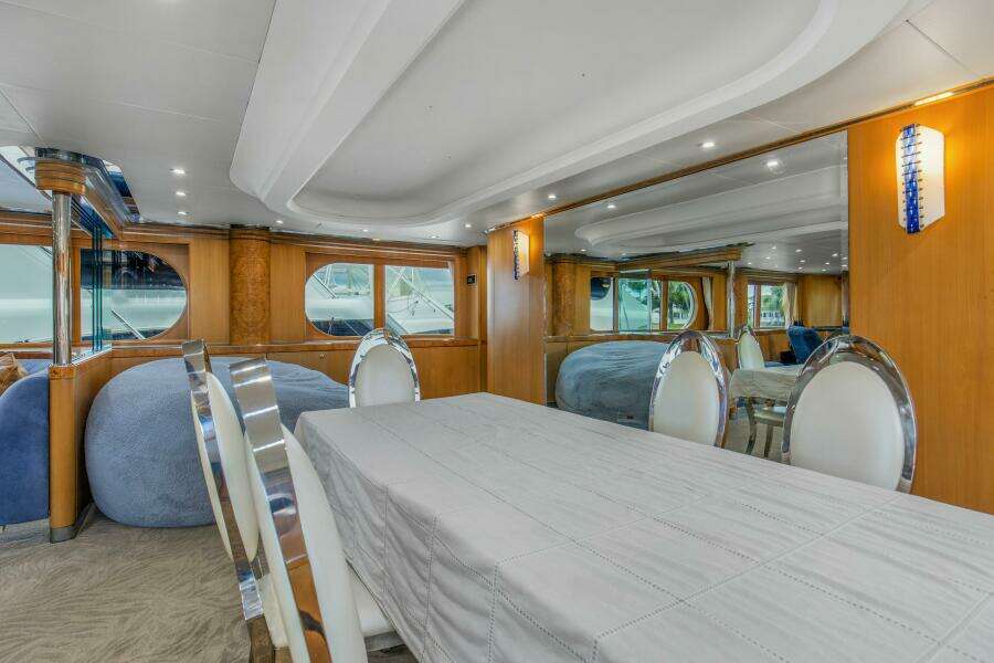 1989 116' Feadship Boss Dining Room 