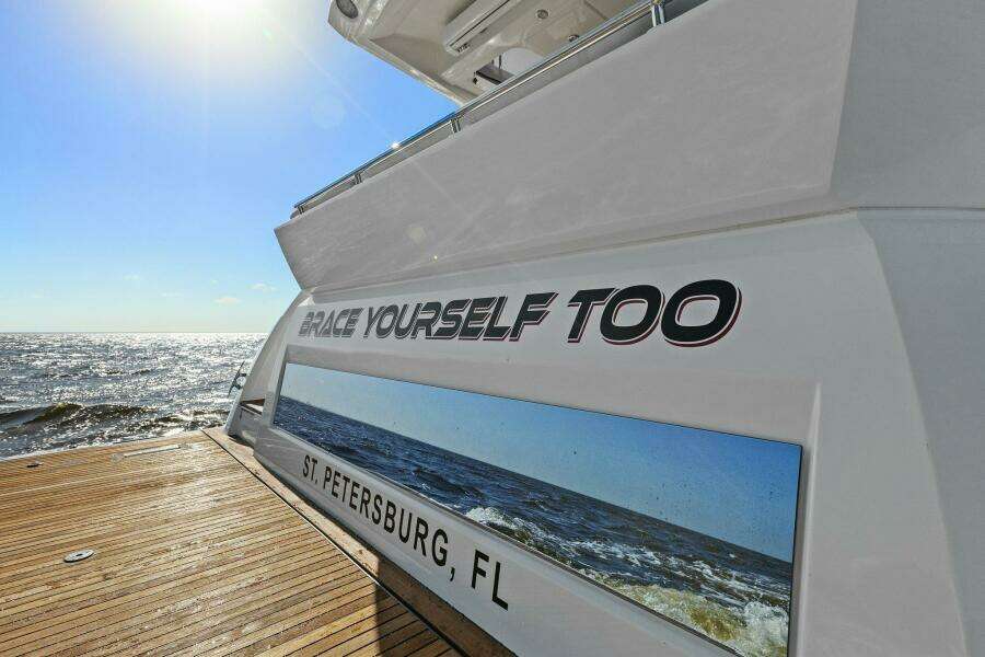 2022 Prestige 460 Flybridge - Brace Yourself Too -Swim Platform