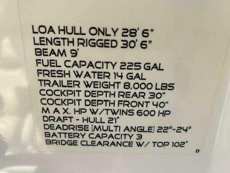 2017 Sailfish 290 Center Console