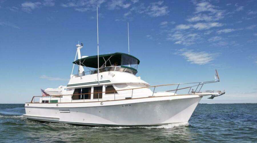 2 1991 Ocean Alexander 456 Knot Yet Starboard Side