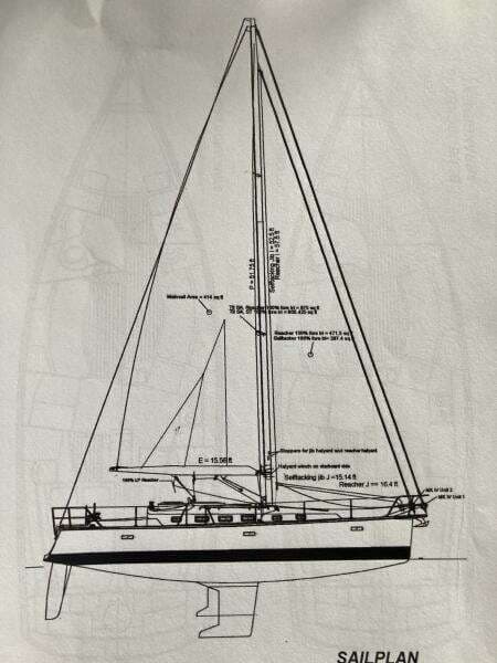 40' Blue Jacket sail plan