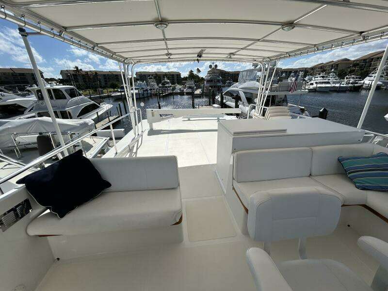 57' DeFever flybridge aft