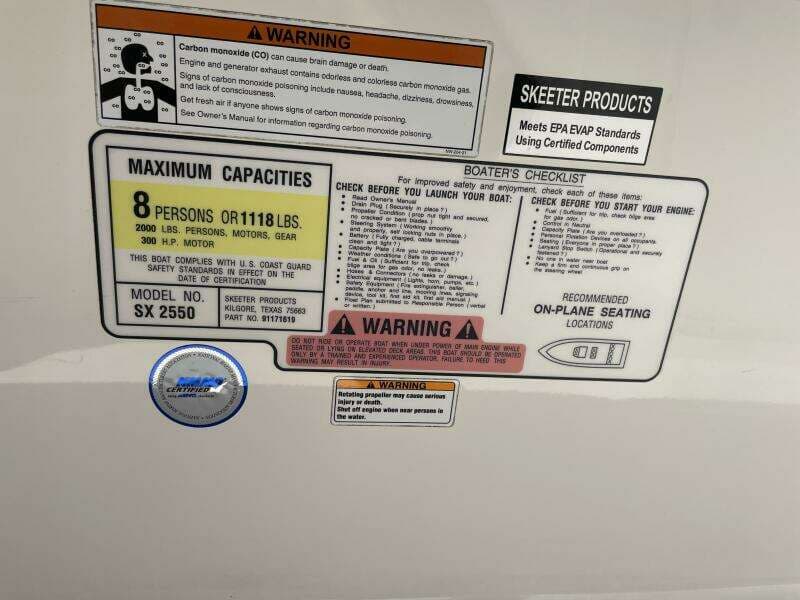 2022 Skeeter SX2550