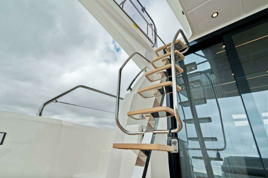 2024 46 Prestige Flybridge -Stairway to Flybridge