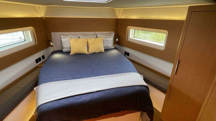 2020 Beneteau First 53 VIP forward berth starboard view