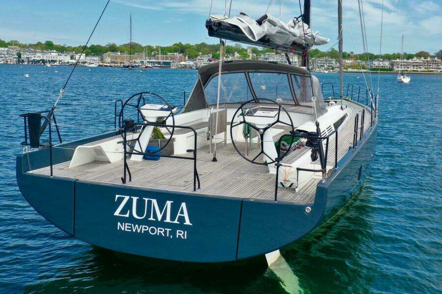 2020 Beneteau First 53 ZUMA starboard hind quarter