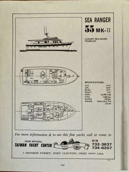 55 ft Sea Ranger  1983 MKII Pilothouse Flybridge Trawler