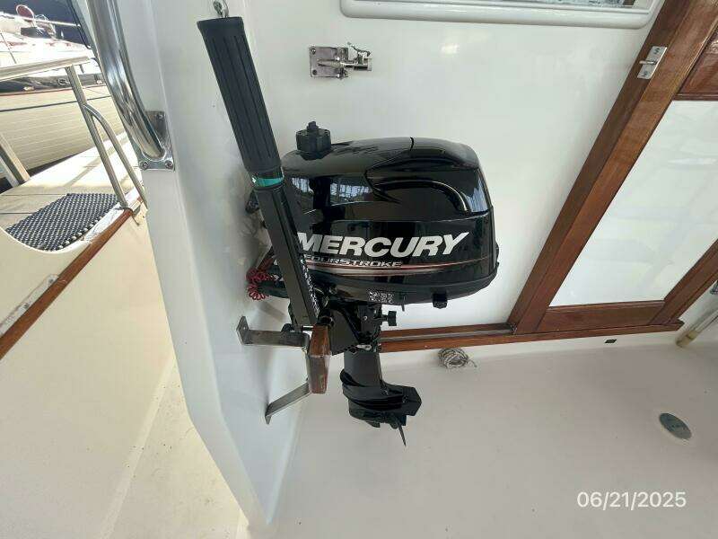 36' Grand Banks tender outboard