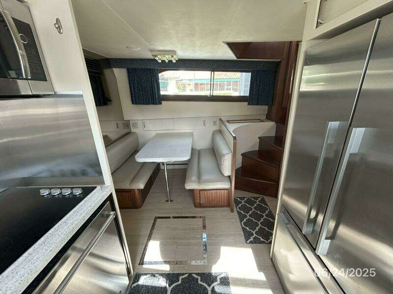 63' Hatteras galley starboard
