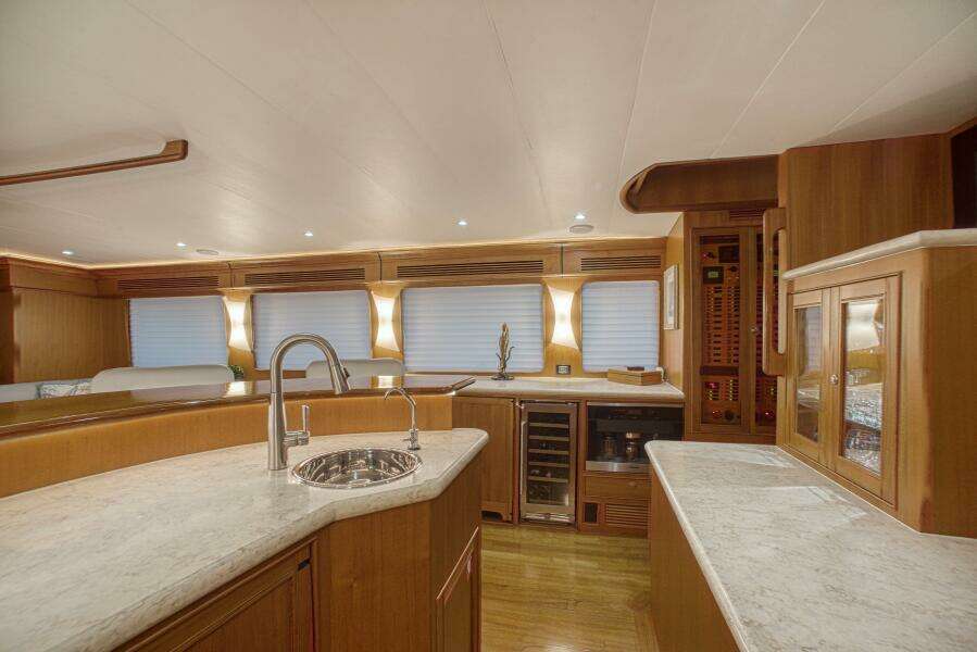 Salon Bar Looking Port, Wine Cooler, Coffee Machine