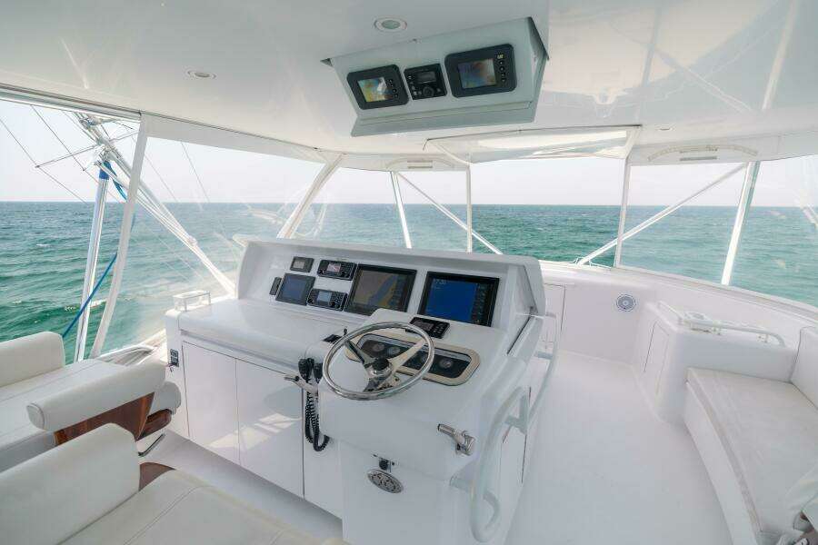 2008 Hatteras 60 Convertible  Helm 2