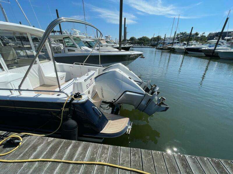 2023 MJM 35 double outboard Mercury engines aft