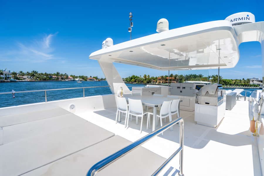 2017 Overblue 58 Powercat Flybridge Party Deck