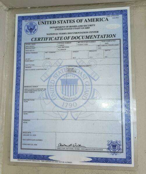 2003 Aluminum Cruiser COMMERCIAL PASSENGER VESSEL