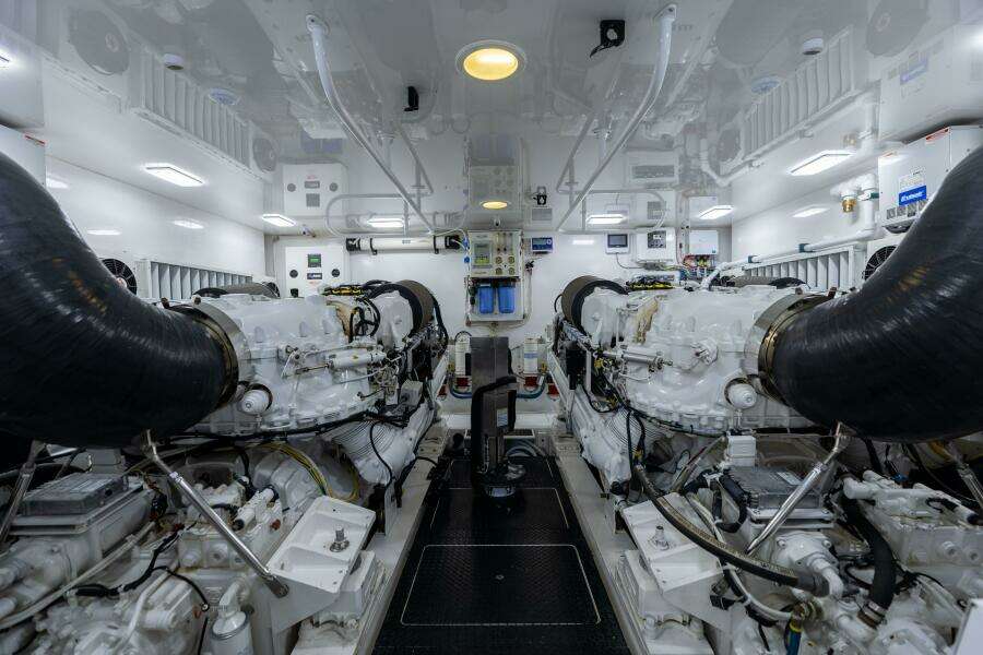 2013 Viking 76 Convertible- REEL FIRE- Engine Room