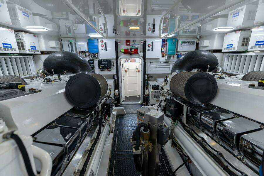 2013 Viking 76 Convertible- REEL FIRE- Engine Room