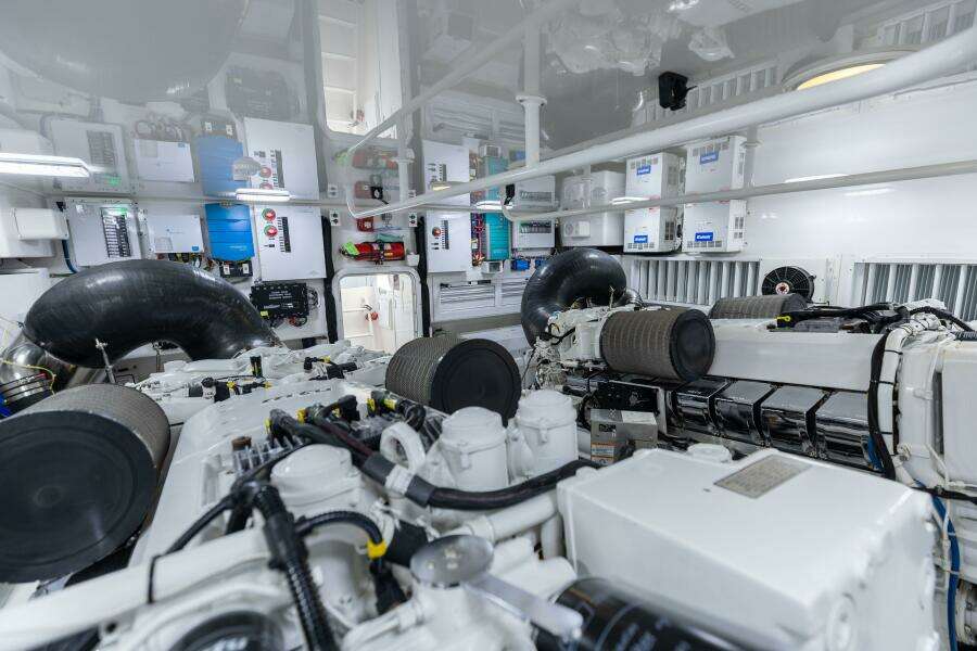 2013 Viking 76 Convertible- REEL FIRE- Engine Room