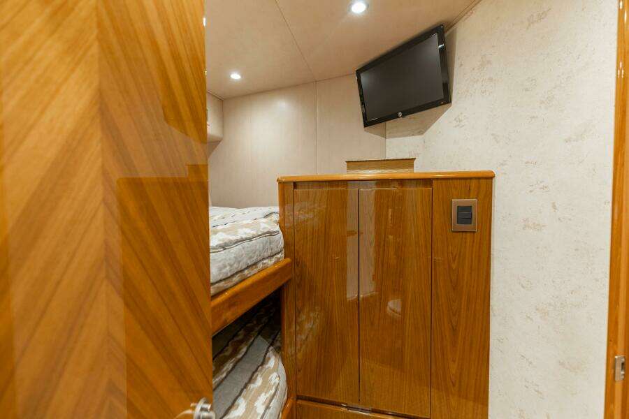 2013 Viking 76 Convertible- REEL FIRE-Port Forward Stateroom