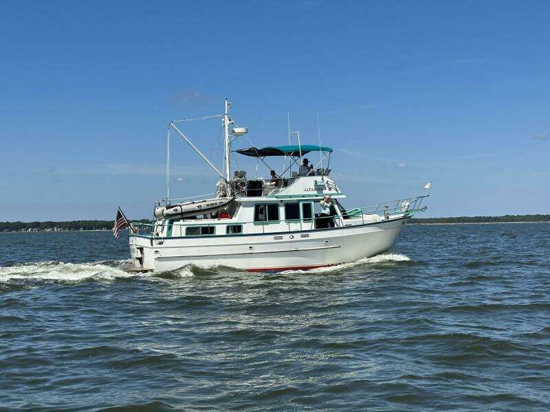 38' Marine Trader underway