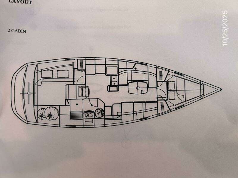 37' Beneteau layout