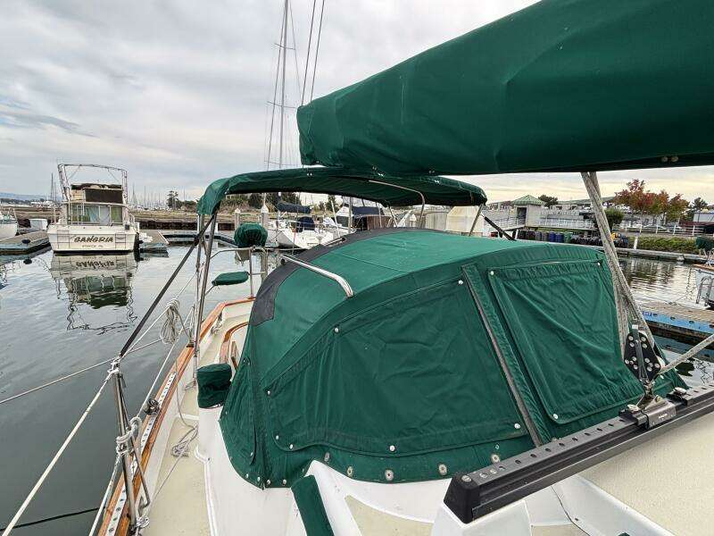 Dodger with hand rails