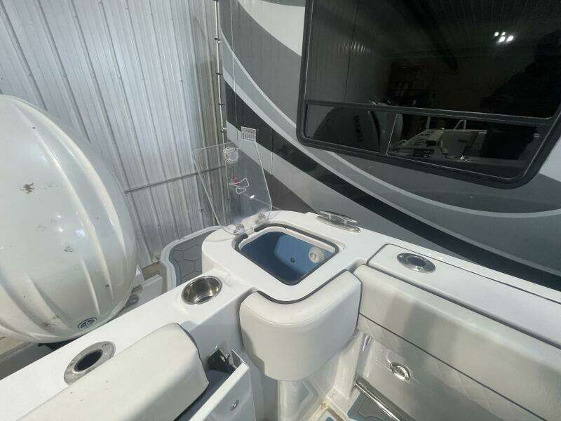 Aft Livewell and Bait Prep Station on Center Console Fishing Boat