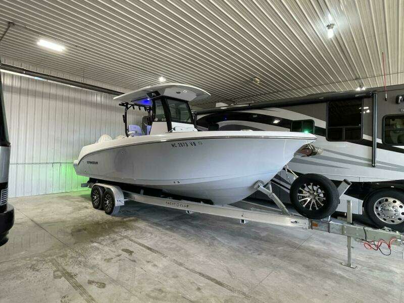 Stingray Center Console Boat on Trailer – Indoor Storage Showcase