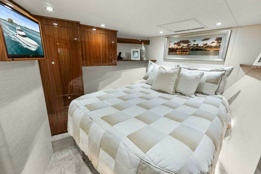 2022 Viking 68 Enclosed Bridge- PIPE DREAM- Forward Stateroom