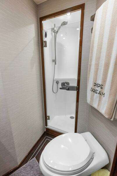 2022 Viking 68 Enclosed Bridge- PIPE DREAM- Forward Stateroom Head