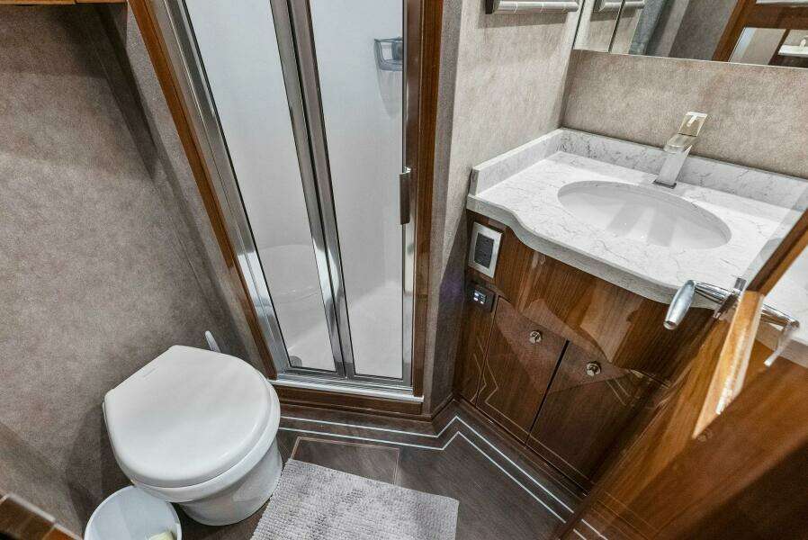 2022 Viking 68 Enclosed Bridge- PIPE DREAM- Crew Stateroom Head