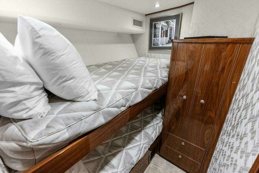 2022 Viking 68 Enclosed Bridge- PIPE DREAM- Forward Stateroom