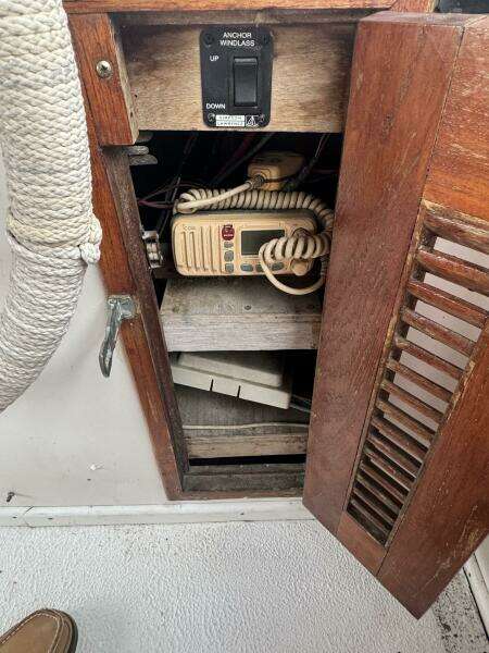 44' Marine Trader Flybridge Helm Storage Starboard