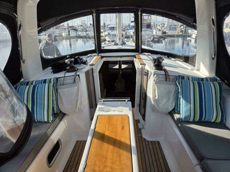 Cockpit with custom cushions