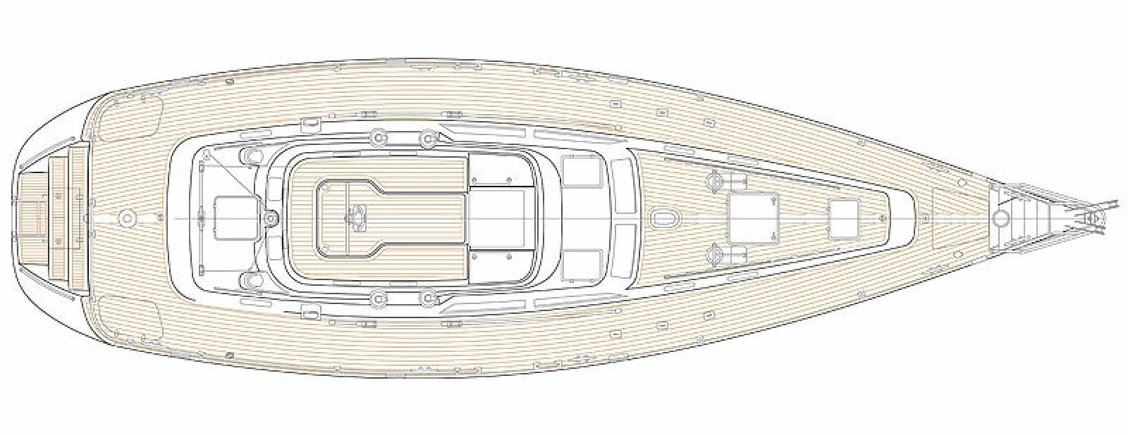 1996 Hylas 46 - Deck Layout