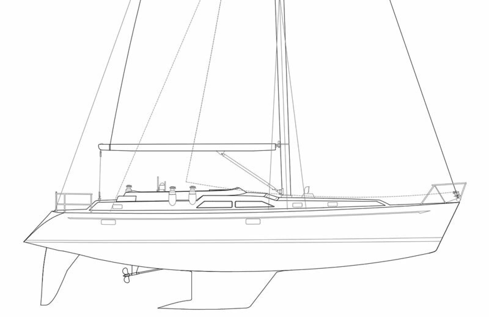 1996 Hylas 46 - Underbody Profile