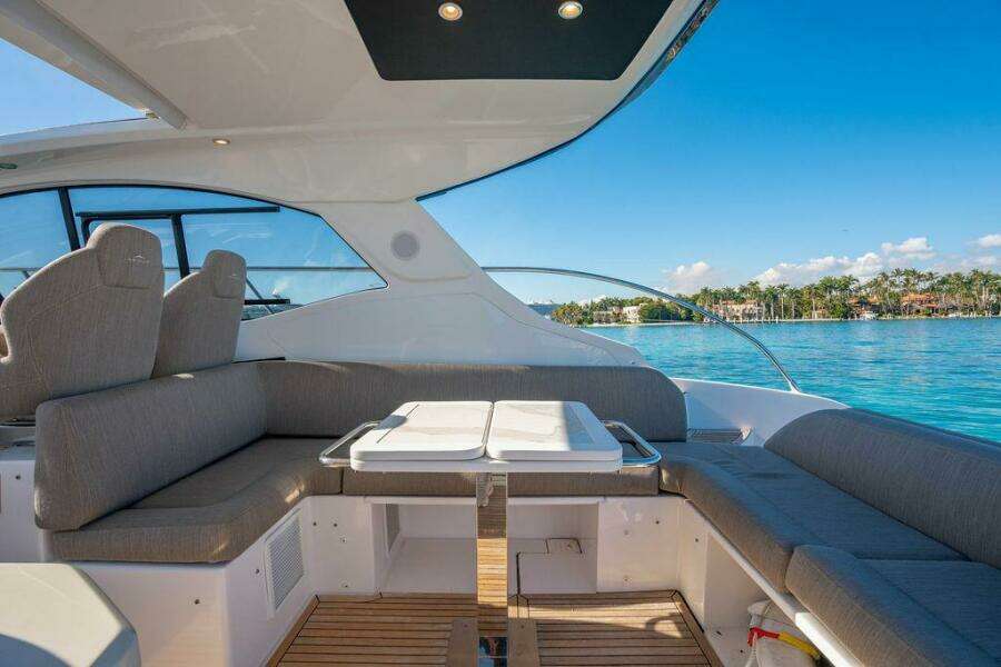 Azimut Atlantis 45 - Relax Josephine - Aft Deck Seating and Table